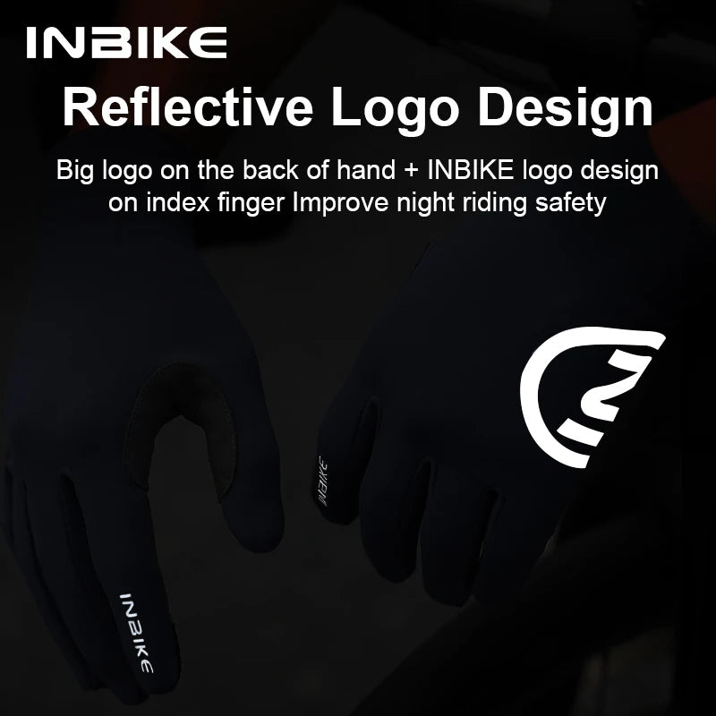 INBIKE Autumn Winter Thermal Bicycle Gloves Touch Screen Men Women MTB Road BikeGloves Sports Fitness Outdoor Cycling Gloves