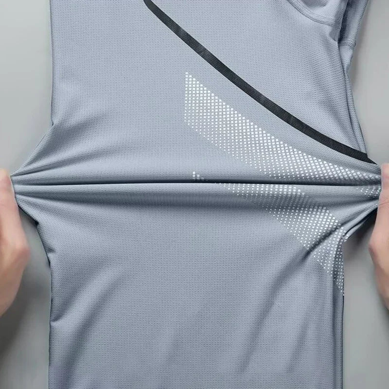 Plus Size Men's Quick-Drying Short-Sleeved Shorts Suit Sportswear Men's Leisure Sports Running Fitness T-Shirt Shorts Set men