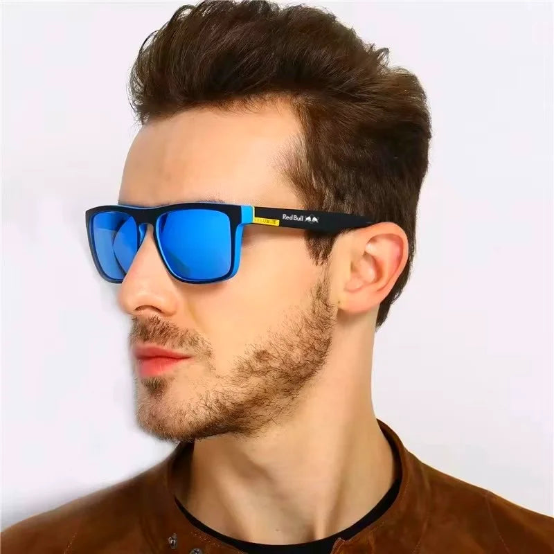 Red Bull F1 Fashion Square Polarized Sunglasses for Men and Women Driving Fishing Sunglasses for Drivers UV400