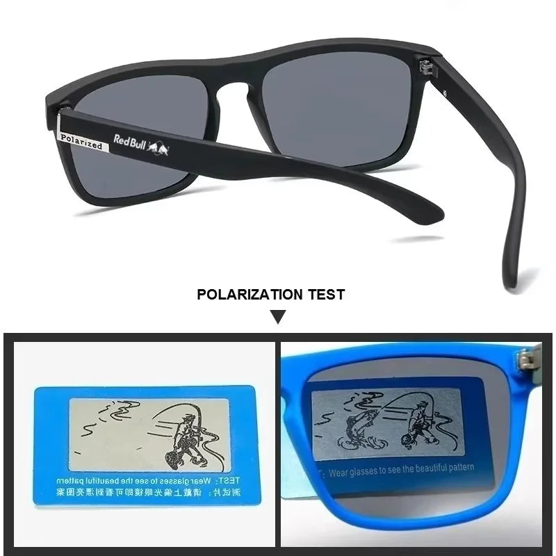 Red Bull F1 Fashion Square Polarized Sunglasses for Men and Women Driving Fishing Sunglasses for Drivers UV400